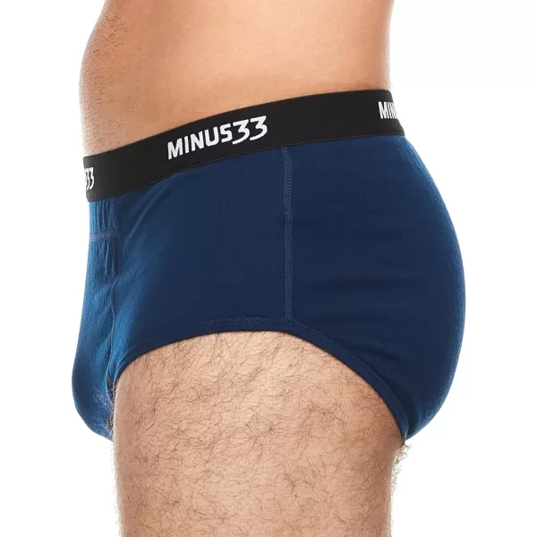 Mens Micro Weight Woolverino Briefs 84 Merino Wool 12 Nylon 4 SpandexNavy Blue