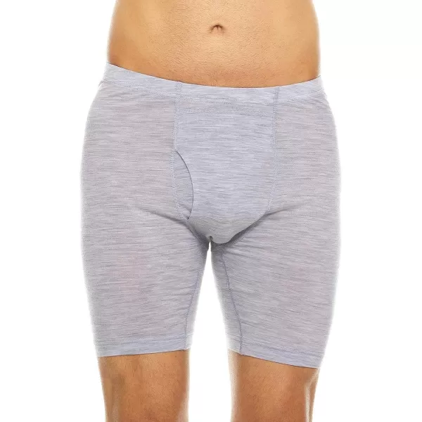 Mens Merino Wool Midway Boxer Briefs  Everyday Wear  Breathable UnderwearAsh Gray