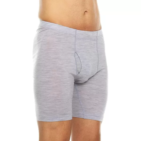 Mens Merino Wool Midway Boxer Briefs  Everyday Wear  Breathable UnderwearAsh Gray