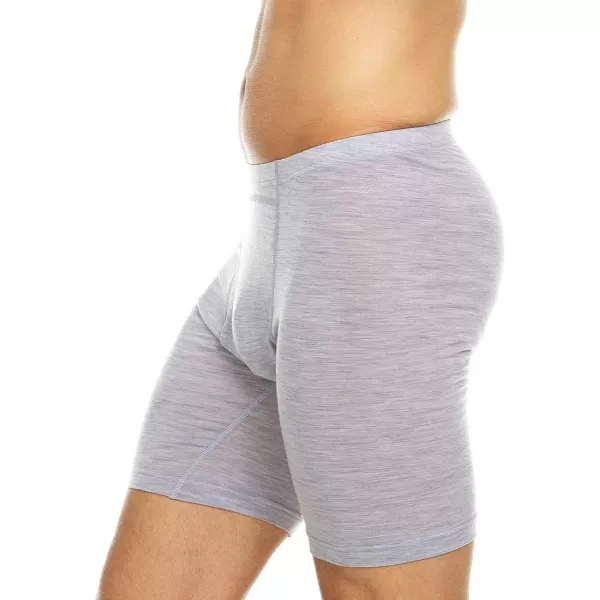 Mens Merino Wool Midway Boxer Briefs  Everyday Wear  Breathable UnderwearAsh Gray