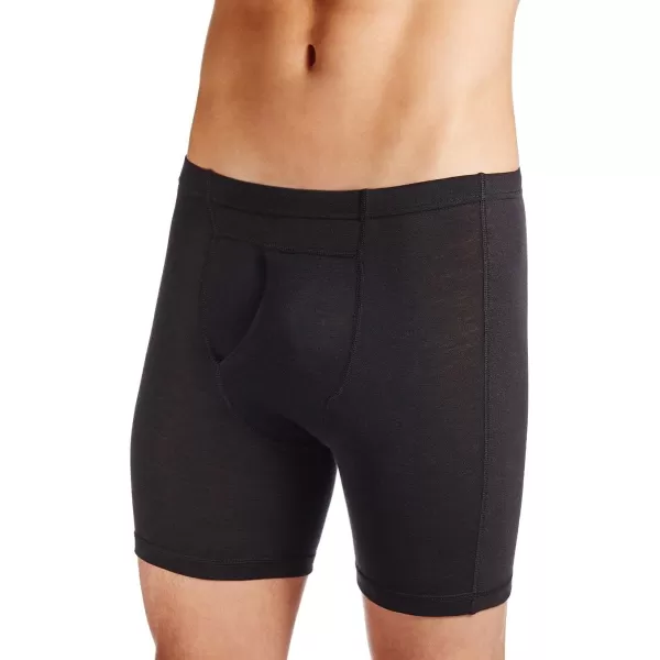 Mens Merino Wool Midway Boxer Briefs  Everyday Wear  Breathable UnderwearBlack