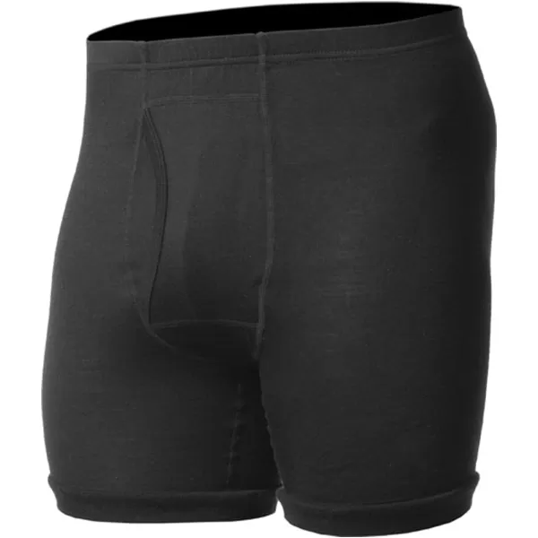 Mens Merino Wool Midway Boxer Briefs  Everyday Wear  Breathable UnderwearBlack