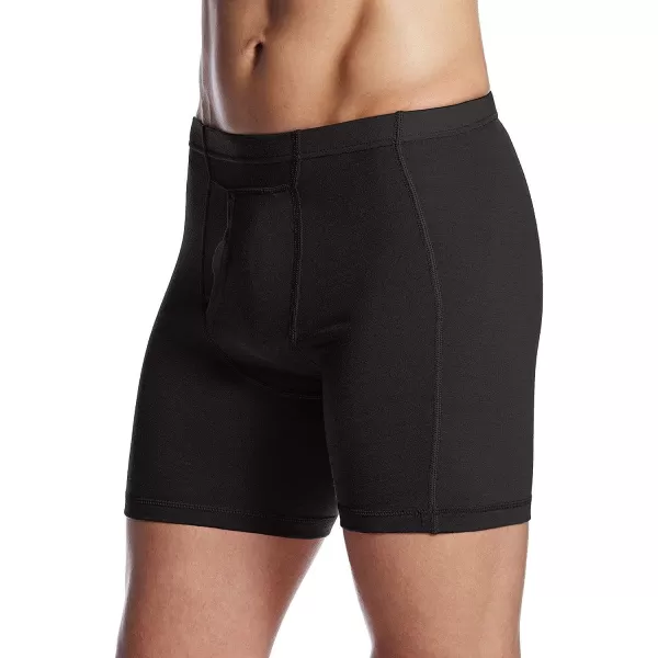 Mens Merino Wool Midway Boxer Briefs  Everyday Wear  Breathable UnderwearBlack