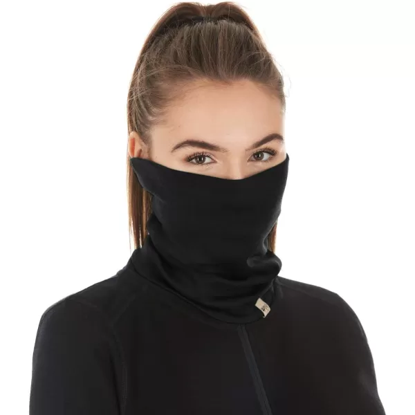 Minus33  Midweight Neck Gaiter  100 Merino Wool  Multipurpose Headwear  Skiing Neck Warmer  Winter Face MaskBlack