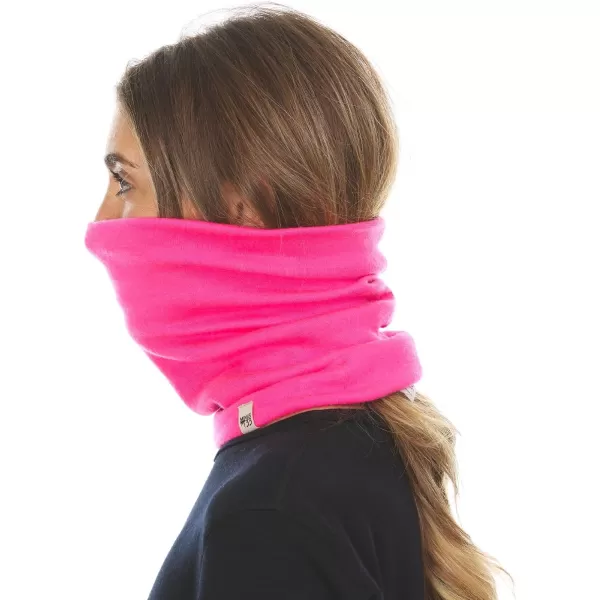 Minus33  Midweight Neck Gaiter  100 Merino Wool  Multipurpose Headwear  Skiing Neck Warmer  Winter Face MaskBlaze Pink