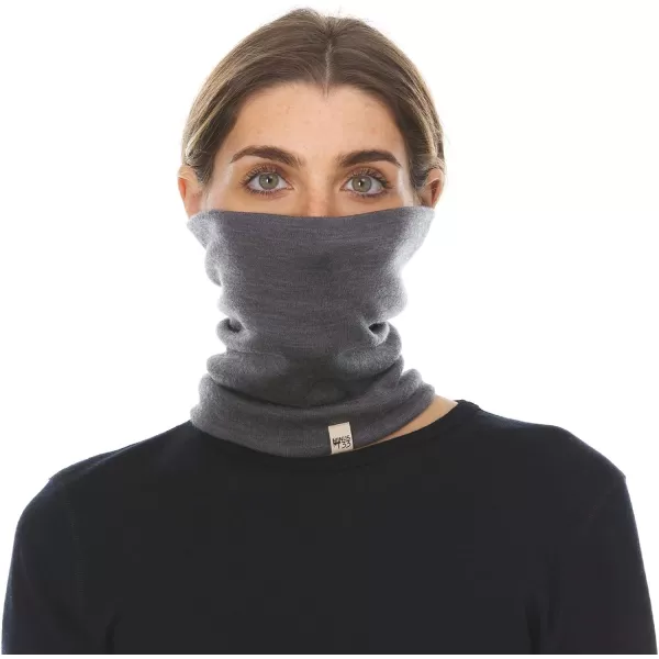 Minus33  Midweight Neck Gaiter  100 Merino Wool  Multipurpose Headwear  Skiing Neck Warmer  Winter Face MaskCharcoal Gray