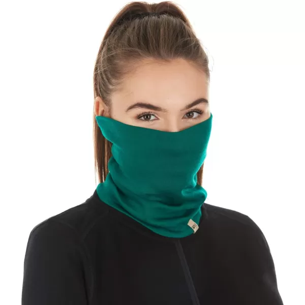 Minus33  Midweight Neck Gaiter  100 Merino Wool  Multipurpose Headwear  Skiing Neck Warmer  Winter Face MaskEmerald Green