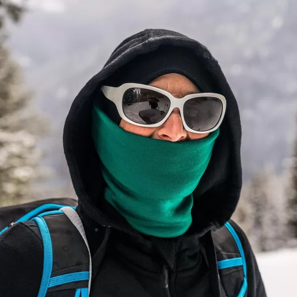 Minus33  Midweight Neck Gaiter  100 Merino Wool  Multipurpose Headwear  Skiing Neck Warmer  Winter Face MaskEmerald Green