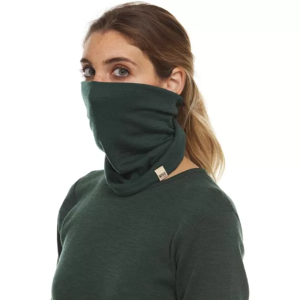 Minus33  Midweight Neck Gaiter  100 Merino Wool  Multipurpose Headwear  Skiing Neck Warmer  Winter Face MaskForest Green