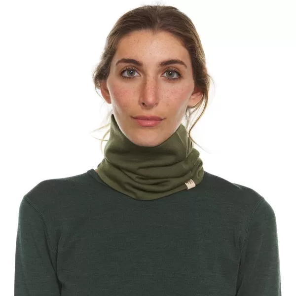 Minus33  Midweight Neck Gaiter  100 Merino Wool  Multipurpose Headwear  Skiing Neck Warmer  Winter Face MaskOlive Drab