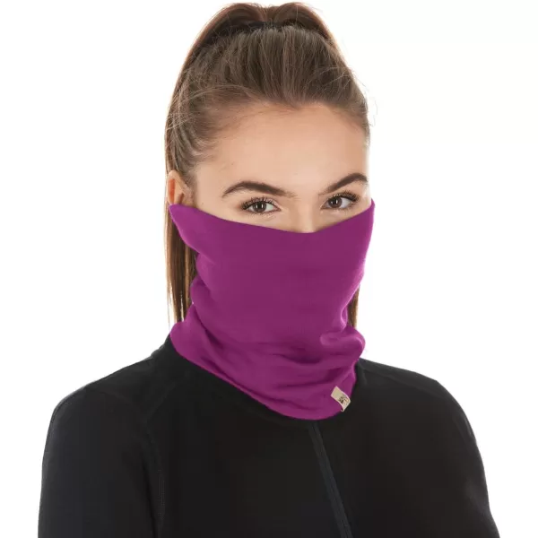 Minus33  Midweight Neck Gaiter  100 Merino Wool  Multipurpose Headwear  Skiing Neck Warmer  Winter Face MaskRadient Violet