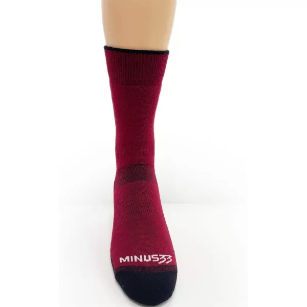 Minus33 All Season Lightweight Mountain Heritage Boot Sock  Made in the USA  Merino Wool Socks  Hiking SocksTrue Red