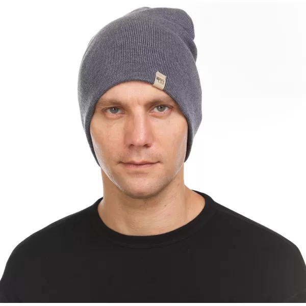 Minus33 Expedition Knit Beanie  100 Merino Wool  Heavyweight Winter HatCharcoal Gray