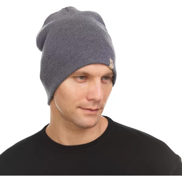 Minus33 Expedition Knit Beanie  100 Merino Wool  Heavyweight Winter HatCharcoal Gray