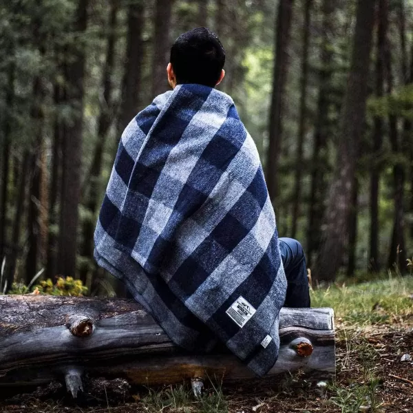 Minus33 Merino Wool  White Mountain Woolen Lodge Twin Blanket  Warm Throw Blanket  Picnic Blanket  80 Recycled Wool  65W x 90L  Brown and Tan PlaidBrown and Tan