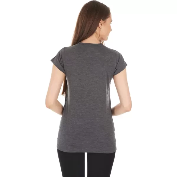 Minus33 Merino Wool 2001 Appalachia Womens Lightweight Short Sleeve Crew  No Itch Renewable FabricCharcoal Grey