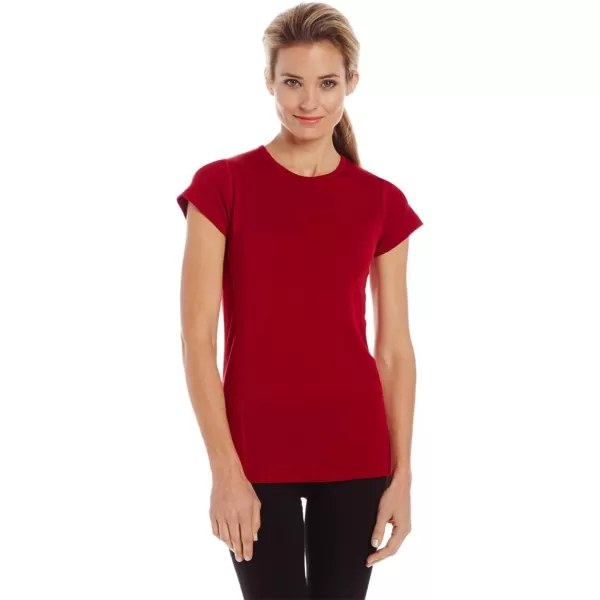 Minus33 Merino Wool 2001 Appalachia Womens Lightweight Short Sleeve Crew  No Itch Renewable FabricTrue Red