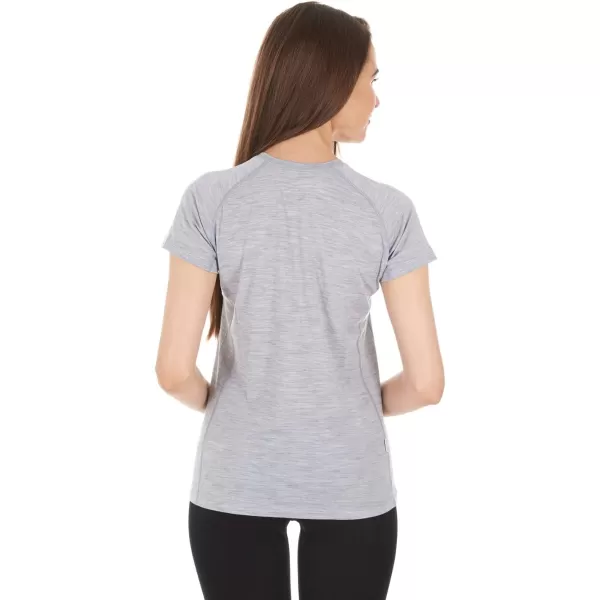 Minus33 Merino Wool 22V1 Woolverino Womens Micro VNeck TShirt  84 Merino Wool 12 Nylon 4 SpandexAsh Grey