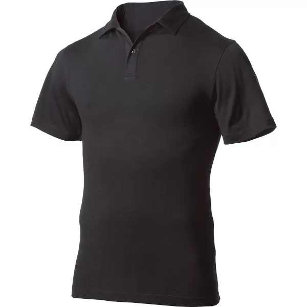 Minus33 Merino Wool 701 Kearsarge Men  s Lightweight Polo Shirt  No Itch Renewable FabricBlack