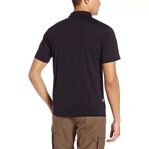 Minus33 Merino Wool 701 Kearsarge Men  s Lightweight Polo Shirt  No Itch Renewable FabricBlack