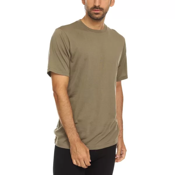 Minus33 Merino Wool 703 Algonquin Mens Lightweight Short Sleeve Crew  No Itch Renewable FabricTan 499