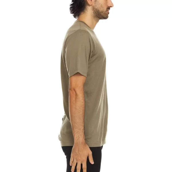 Minus33 Merino Wool 703 Algonquin Mens Lightweight Short Sleeve Crew  No Itch Renewable FabricTan 499