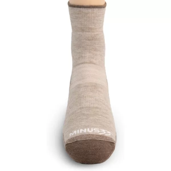 Minus33 Merino Wool Clothing Mountain Heritage All Season Lightweight Mini Crew Socks Made in USA New HampshireOatmeal