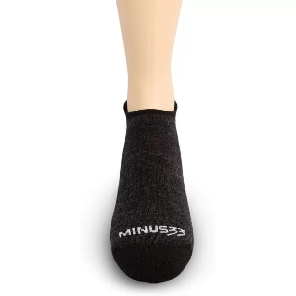 Minus33 Merino Wool Clothing Mountain Heritage All Season Lightweight No Show Tab Socks Made in USA New HampshireBlack