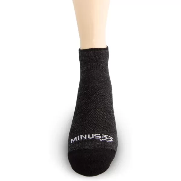 Minus33 Merino Wool Clothing Mountain Heritage Ankle Liner Socks Made in USA New HampshireBlack