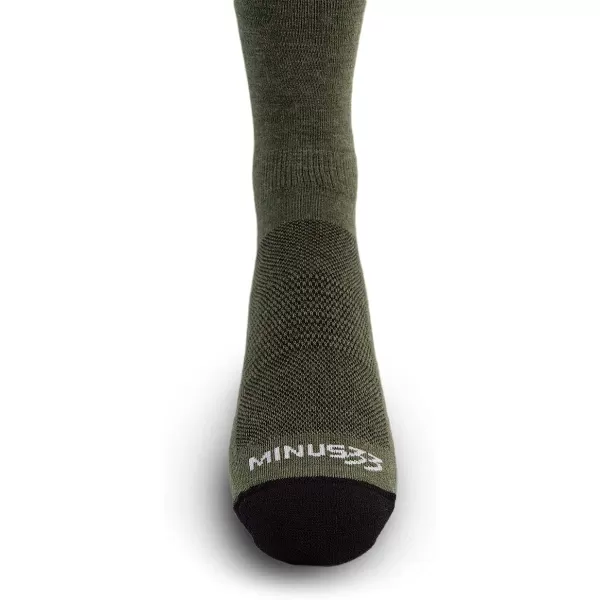 Minus33 Merino Wool Clothing Mountain Heritage Boot Liner Socks Made in USA New HampshireOlive Drab