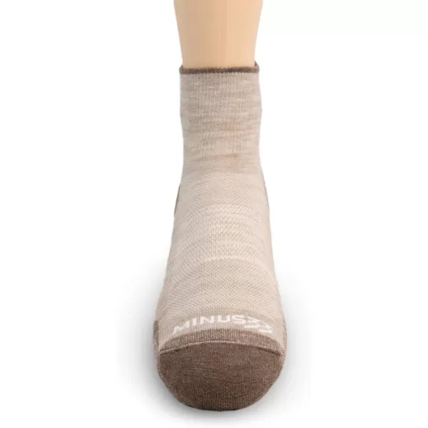 Minus33 Merino Wool Clothing Mountain Heritage Full Cushion Ankle Socks Made in USA New HampshireOatmeal