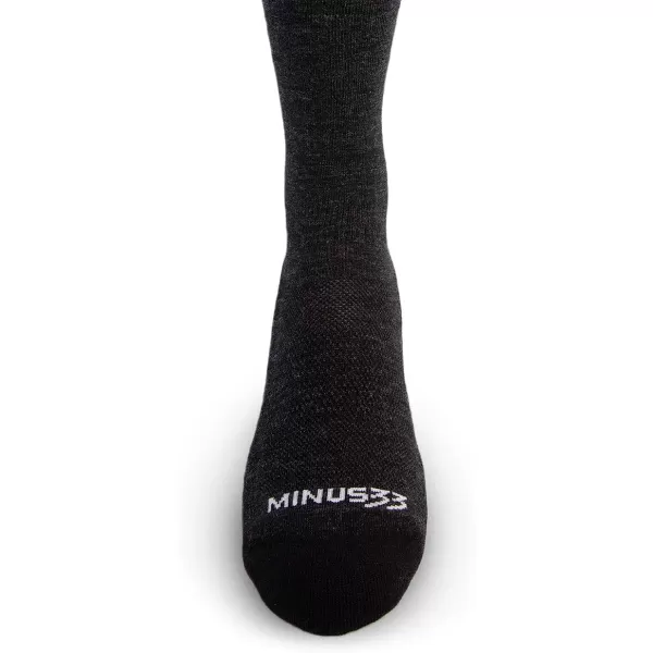 Minus33 Merino Wool Clothing Mountain Heritage Full Cushion Crew Socks Made in USA New HampshireBlack