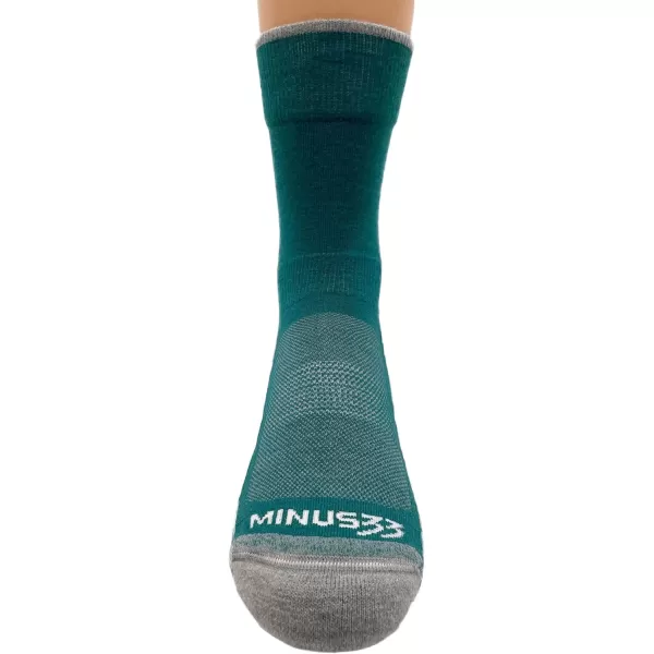 Minus33 Merino Wool Clothing Mountain Heritage Full Cushion Crew Socks Made in USA New HampshireTeal Green