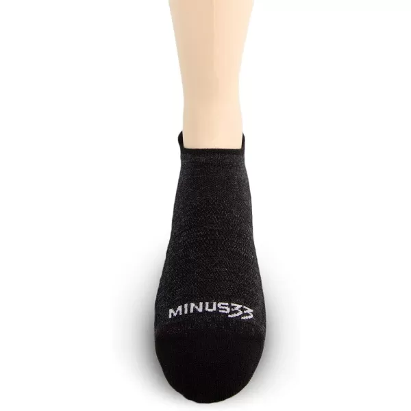 Minus33 Merino Wool Clothing Mountain Heritage Full Cushion No Show Tab Socks Made in USA New HampshireBlack