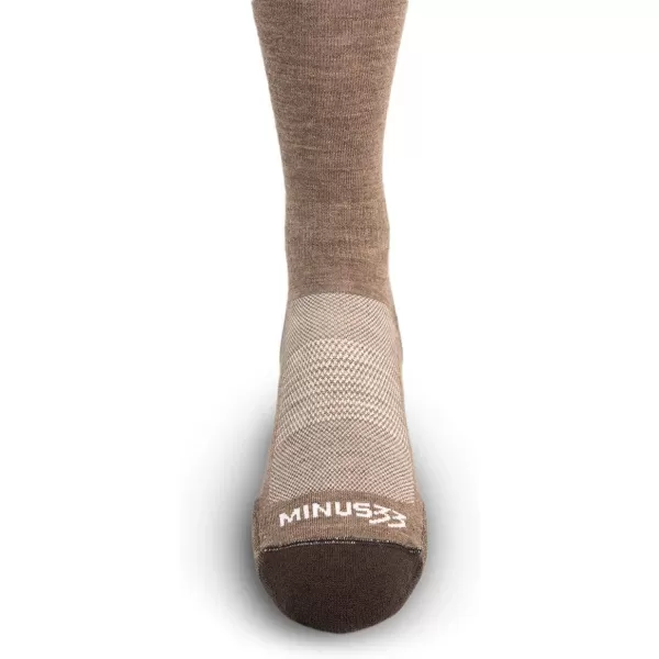 Minus33 Merino Wool Clothing Mountain Heritage Light Cushion Full Length Socks Made in USA New HampshireCoffee