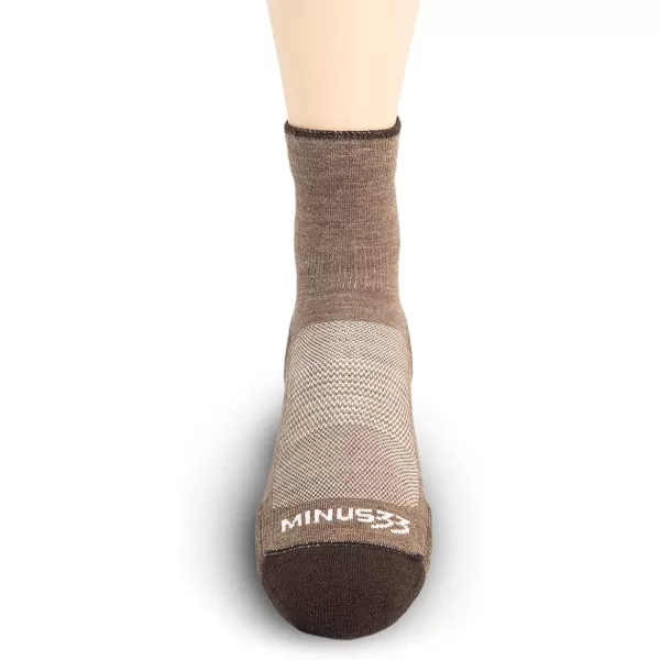 Minus33 Merino Wool Clothing Mountain Heritage Light Cushion Mini Crew Socks Made in USA New HampshireCoffee