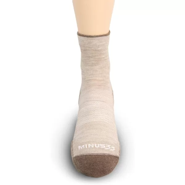 Minus33 Merino Wool Clothing Mountain Heritage Light Cushion Mini Crew Socks Made in USA New HampshireOatmeal