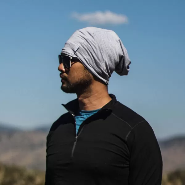 Minus33 Merino Wool Micro Weight Woolverino Multiclava  Multifunctional Headwear  UV Protection  Hiking Neck GaiterAsh Gray