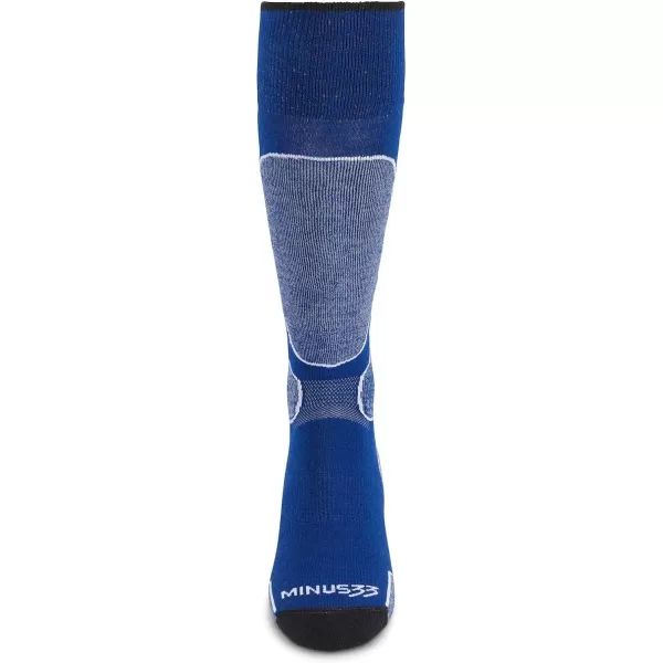 Minus33 Merino Wool Mountain Heritage Elite All Season Lightweight Snowboard Socks  Made in the USA  Over the Calf SocksBlue