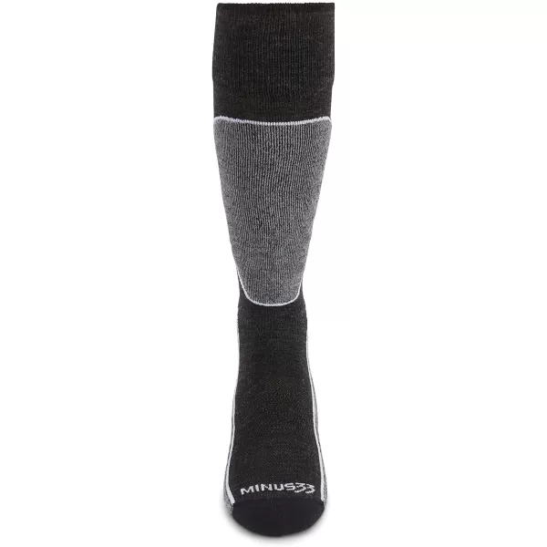 Minus33 Merino Wool Mountain Heritage Elite Full Cushion Over the Calf Ski Socks  Made in the USA  Warm Knee High SocksBlack