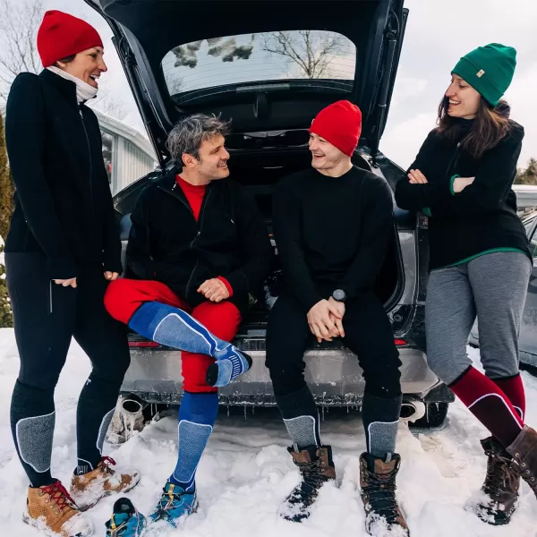 Minus33 Merino Wool Mountain Heritage Elite Full Cushion Over the Calf Ski Socks  Made in the USA  Warm Knee High SocksBlack