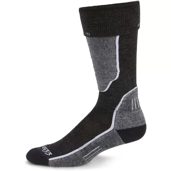 Minus33 Merino Wool Mountain Heritage Elite Full Cushion Over the Calf Ski Socks  Made in the USA  Warm Knee High SocksBlack