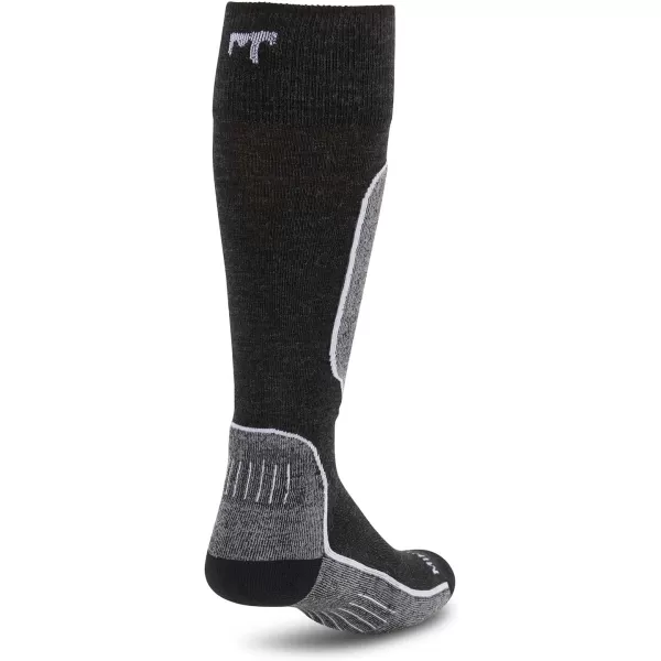 Minus33 Merino Wool Mountain Heritage Elite Full Cushion Over the Calf Ski Socks  Made in the USA  Warm Knee High SocksBlack