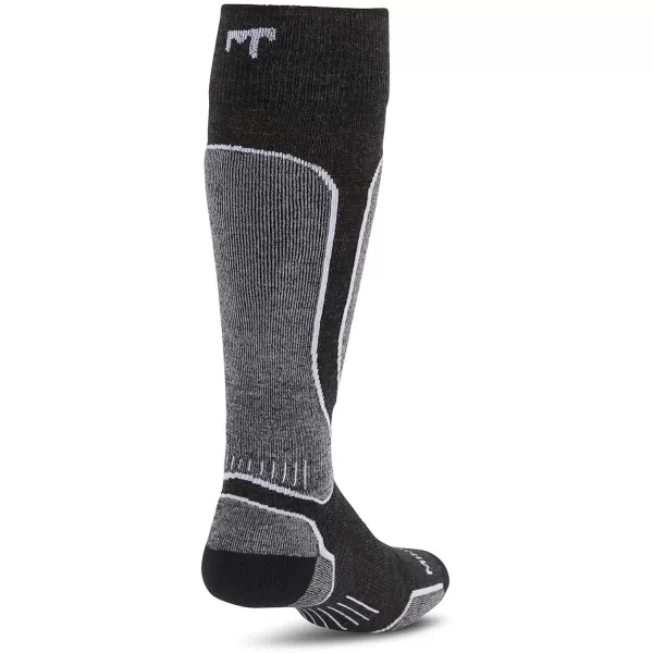 Minus33 Merino Wool Mountain Heritage Elite Light Snowboard Socks  Made in the USA  NoSlip Over the Calf SocksBlack