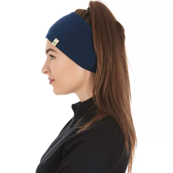 Minus33 Merino Wool Reversible HeadbandNavyTrue Red