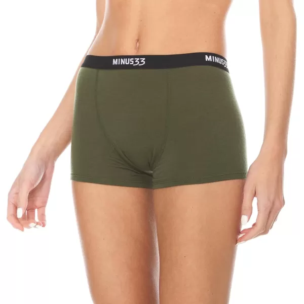 Minus33 Merino Wool Womens Micro BoyshortsOlive Drab