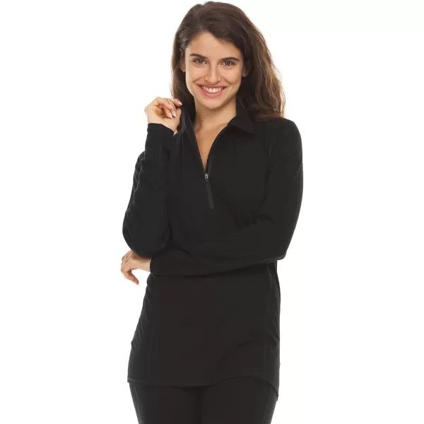 Minus33 Merino Wool Womens Woolverino Micro 14 ZipBlack