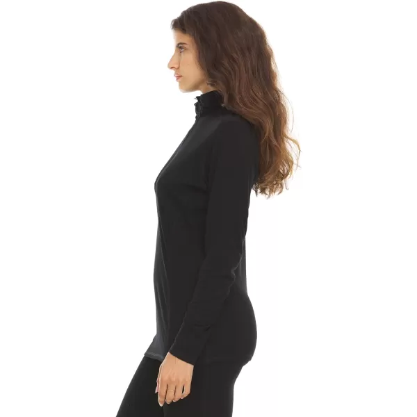 Minus33 Merino Wool Womens Woolverino Micro 14 ZipBlack