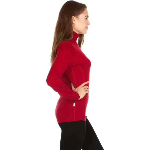 Minus33 Merino Wool Womens Woolverino Micro 14 ZipTrue Red