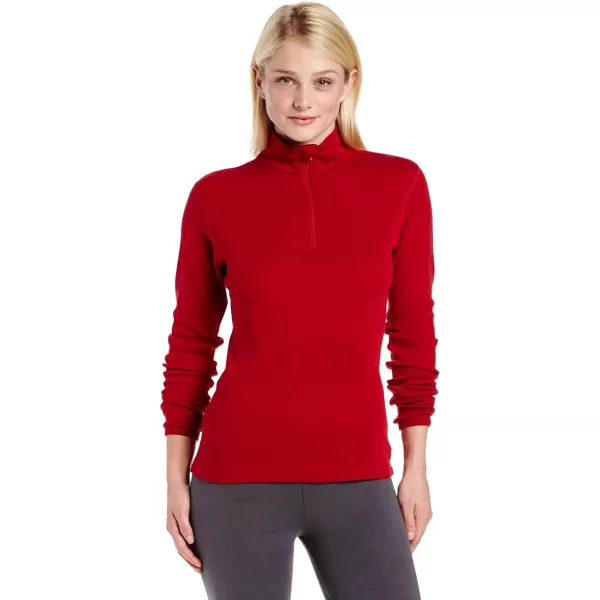 Minus33 Merino Wool Womens Woolverino Micro 14 ZipTrue Red